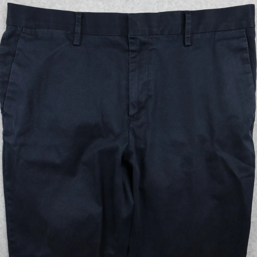 Banana Republic Pants Mens 36x34‎ Tapered Fit Khaki Stretch Flex Flat Front Blue
